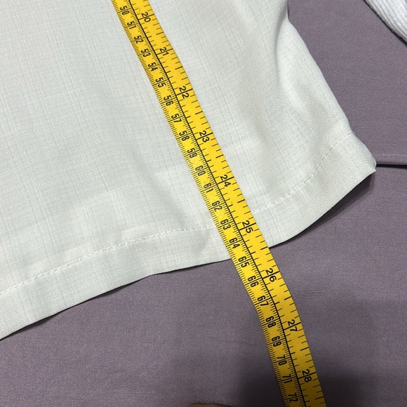 ‘Just Breathe’ White Long Sleeve Oversized Top. Size L $13 - Picture 6 of 6